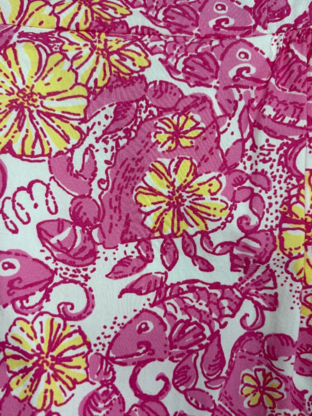 Lilly Pulitzer Georgie Dress Chum Bucket Pink Yellow Floral Grandmillennial Sz 8 - Picture 8 of 11